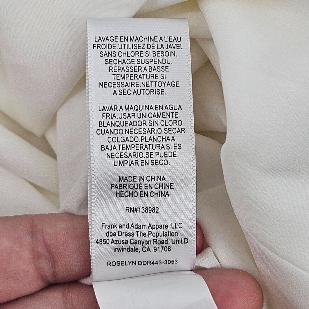 Dress The Population Roselyn Gown White Women’s Size S Wedding Formal Event - Picture 12 of 16
